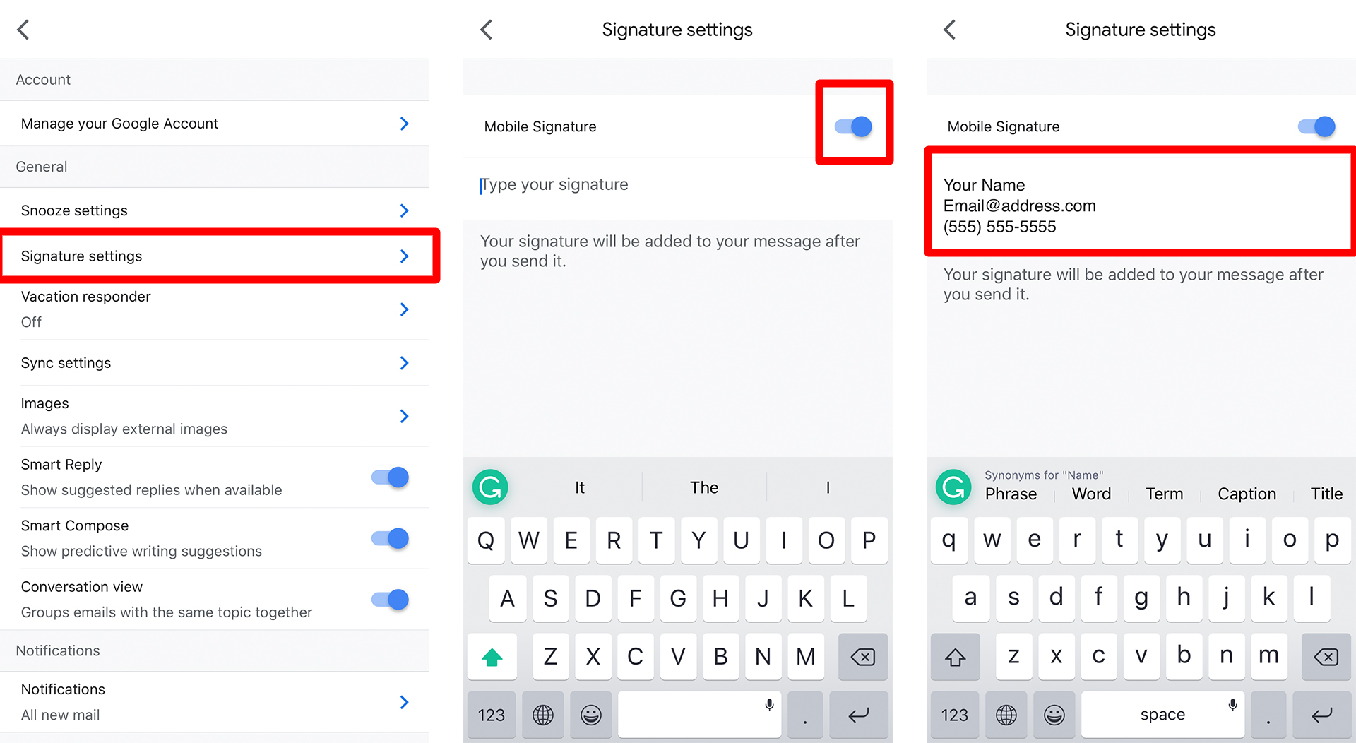 How to Add a Signature in Gmail Mobile on iOS